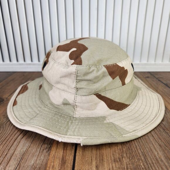 VTG US Military Boonie Hat Sz 7 1/4 Desert Camo Tru-Spec Sun Hot Weather Type II - Picture 4 of 11